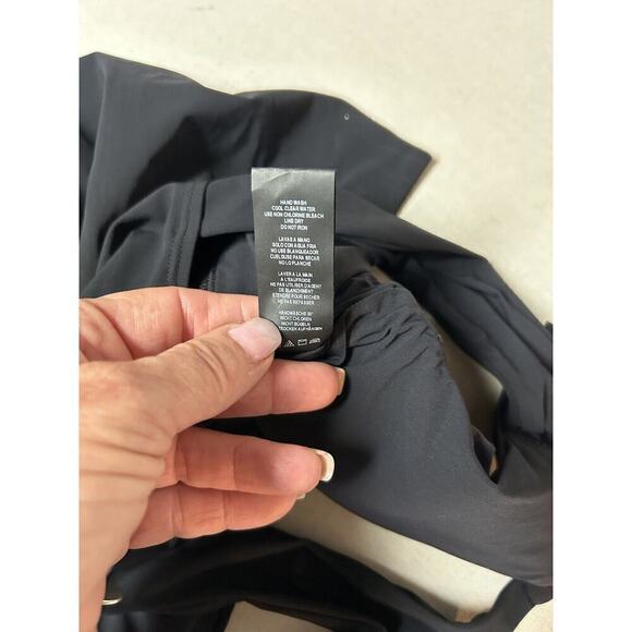 Amoressa Tankini Swim Top Sheer Front Panel Circle Detail Size Medium Black - Picture 15 of 16